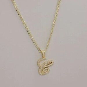 Brand New Sterling Silver 925 Letter C Necklace